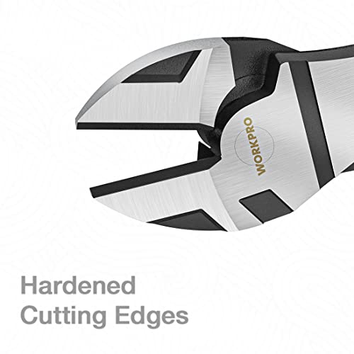 WORKPRO 7-Inch Diagonal Pliers in CRV Steel for Cutting Wires, Bi-material Handle Comfort Grip - Image 5