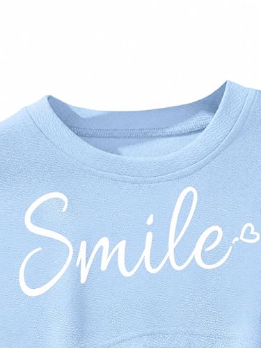 Image of Girl's Summer 3 Piece Outfits Graphic Short Sleeve Crop Top Cami and Shorts Clothes Set