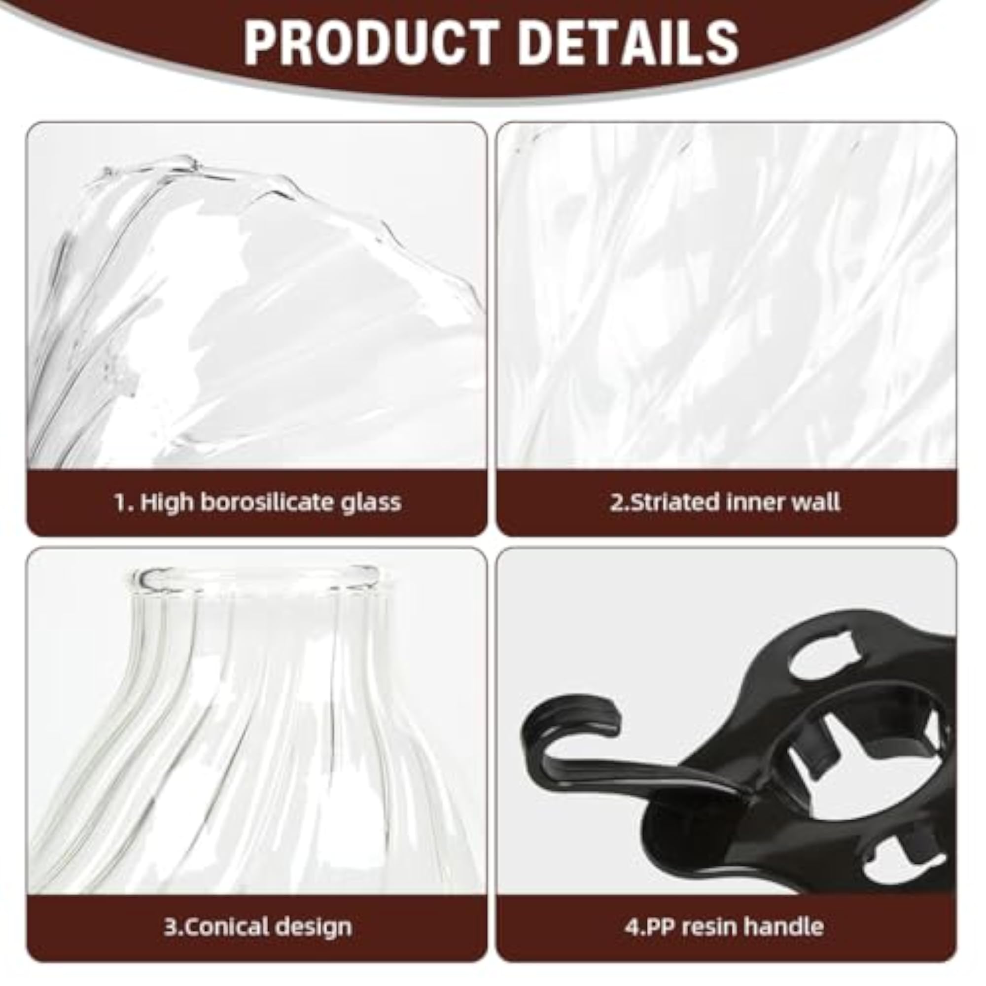 V60 Coffee Dripper with Handle & Stand