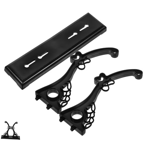 Sosoport Soporte para Abanicos Chinos Base Resistente para Exhibición de Abanicos Redondos Mano Soporte Decorativo Elegante y Fácil de Montar para Escritorio Color Negro