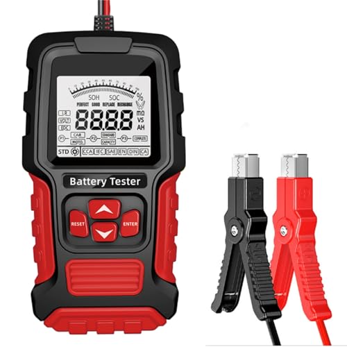 Car Battery Tester, 12V & 24V, 3~400AH, 40-2000CCA, Digital Automotive Battery Analyzer, Internal Resistance Tester