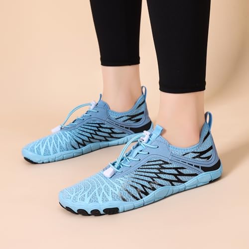 Image of Hiking Barefoot Shoes for Women Men Breathable & Non-Slip Athletic Barefoot Wide Toe Water Shoes Lightweight Perfect for Walking,Running,and Swimming