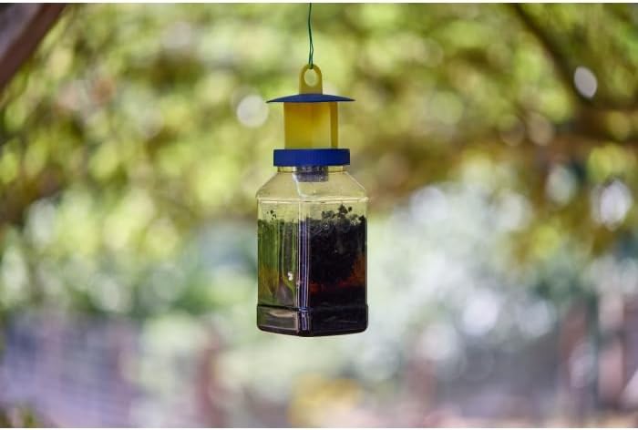 Zero In Outdoor Fly Trap - Ready-Baited Fly Catcher, Twin Pack - Non-Toxic, Insect Trap to Attract & Trap Bugs - Suitable for Garden & Outdoor Use, Lasts up to 2-3 Weeks - View 4