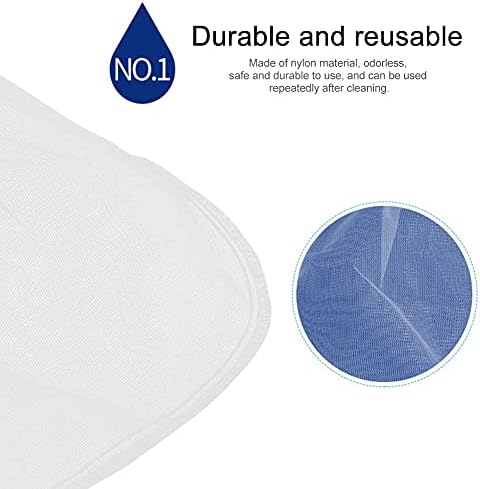 QOTSTEOS Pack of 10 Paint Strainer White Fine Mesh Disposable Bag Filters with Elastic Top Opening, Paint Filter Pocket For Paint Gardening(size:5 gallon)