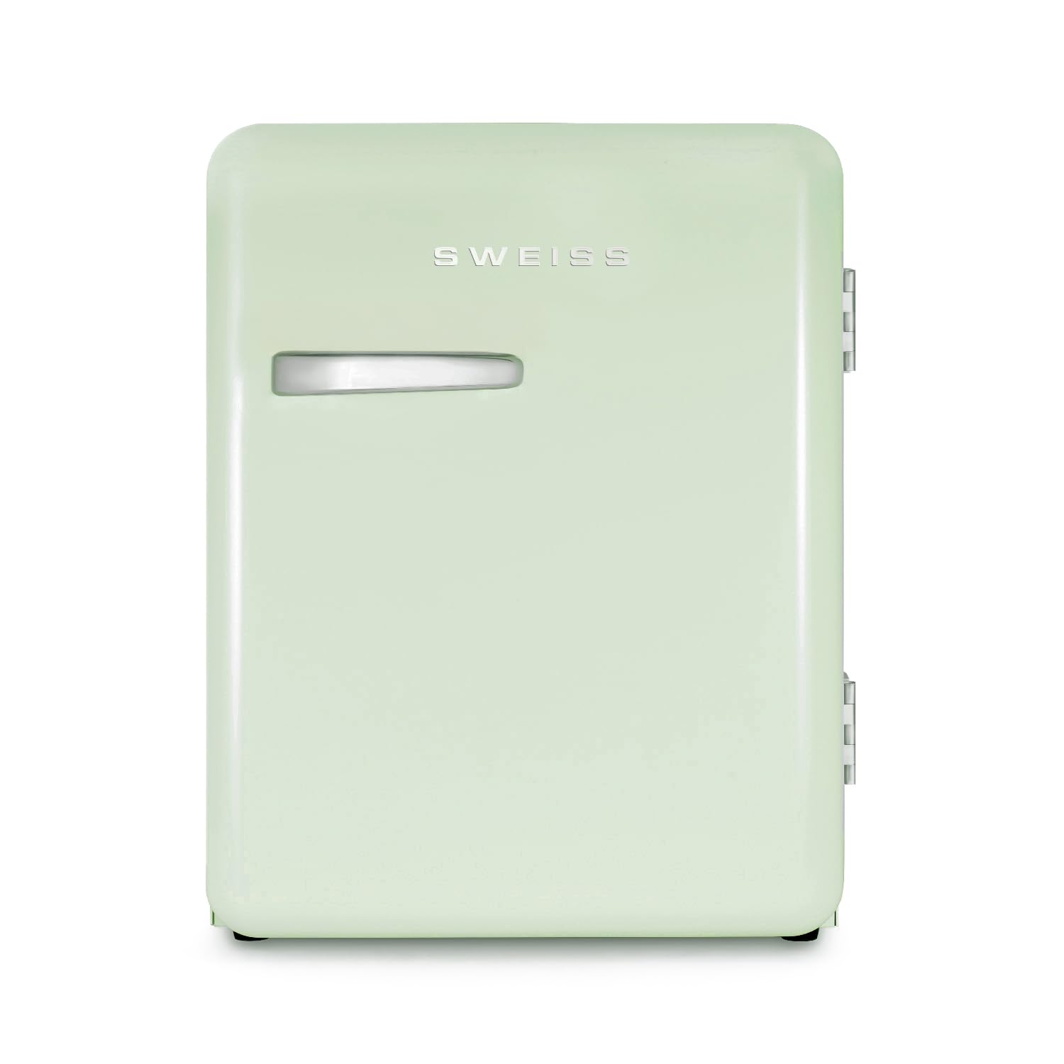 SWEISS Retro-Minikühlschrank WEISS7, Vintage, 31 l, kompakt, für Lebensmittel, Getränke, Kosmetik, Temperatur einstellbar 6°-15°C, 24dB, verstellbare Standfüße, Grün