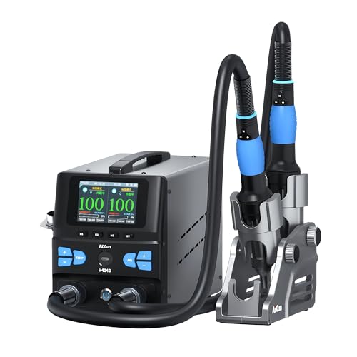 AiXun H414D 1400W X2 Dual Channel Hot Air Rework Station Blower Hair Dryer Hairdryer Soldering Heat Gun SMD SMT Welding Repair