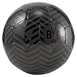 puma borussia dortmund ftblcore fan ball (5, black/asfalto)