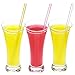 Dakoufish 11 inch glitter clear 12 piece reusable straw replacement plastic straw for 16 oz 18oz 20 oz 24 oz 30 oz yeti,stanley,tumblers starbucks straws plus one cleaning brush (6 color,11 inch)