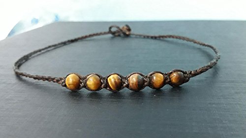 6 mm tiger eye stone choker necklaces for men and women beaded necklaces brown choker boys choker girl choker fashion choker gift choker