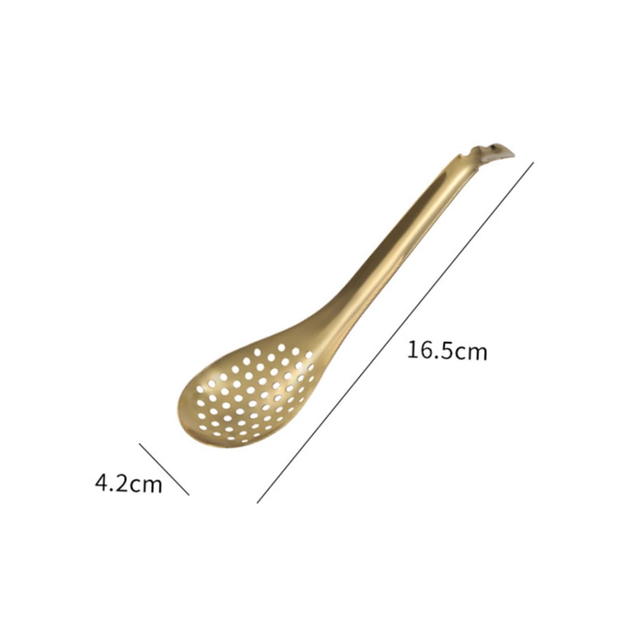 PRETYZOOM Smooth Edged Caviar Colander High-density Pores Strainer Spoon for Restaurants Hotels