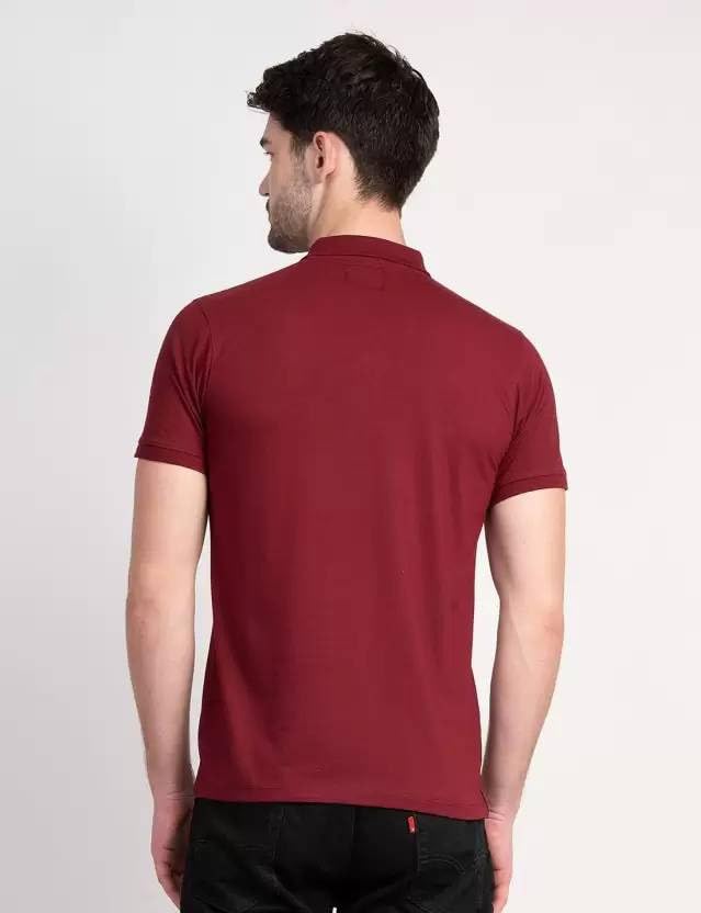 Image of COLDPLAY Men's Cotton Blend Solid Polo T-Shirt | Men's Half Sleeve Polo T-Shirt