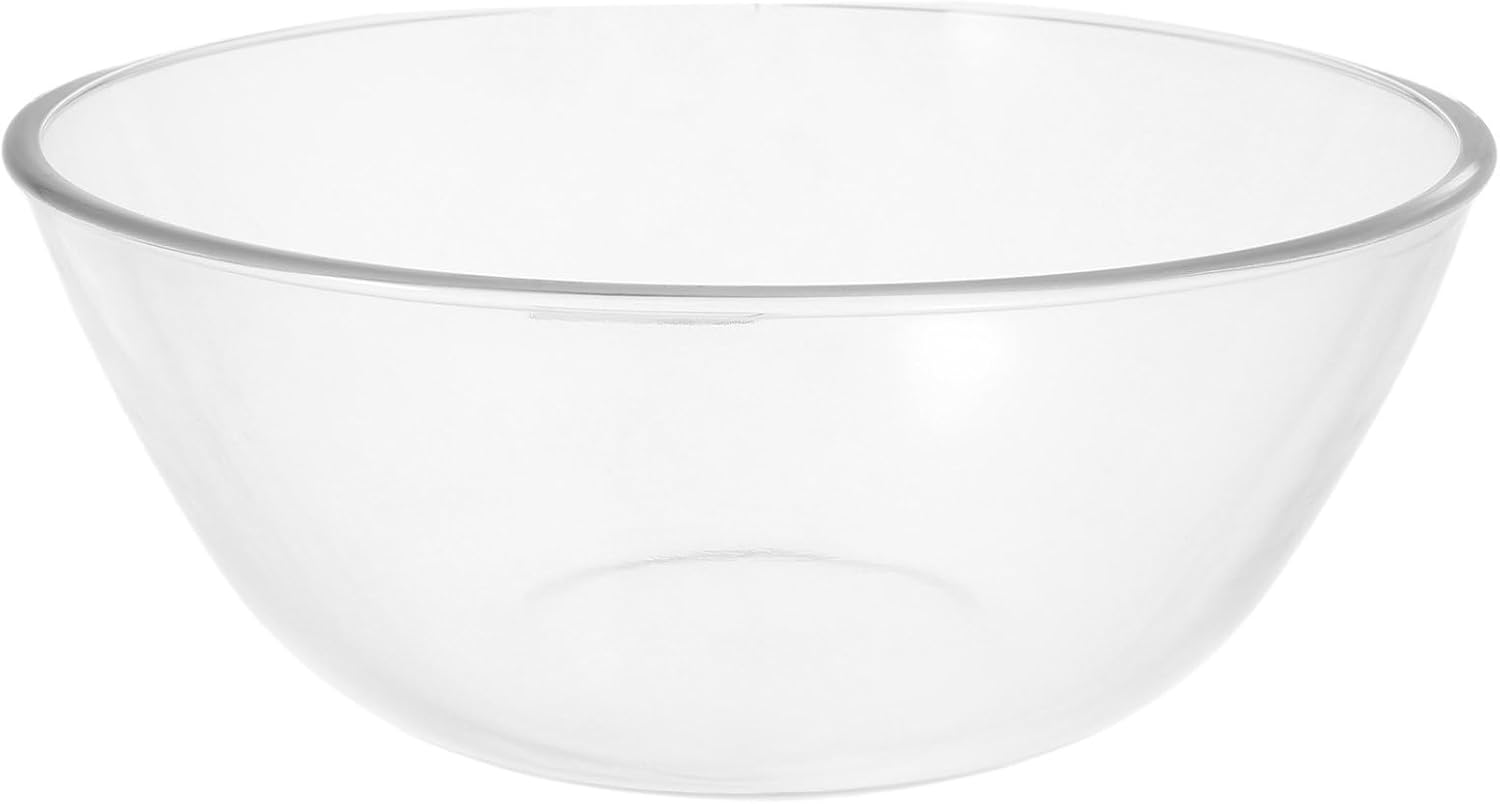 Glass Mixing Bowl 4700ml Large Salad and Prep Bowl 100% Food-grade Glass Sturdy Container for Kitchen Cooking and Baking Storage