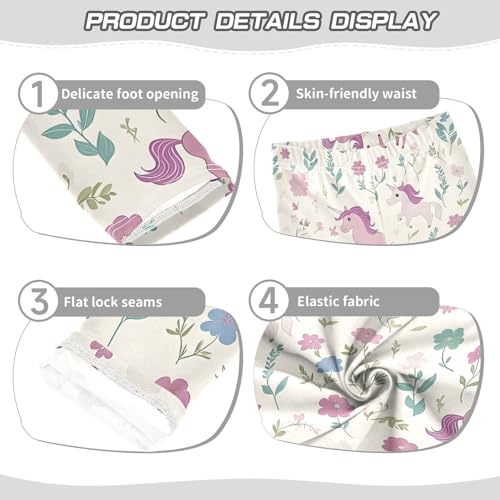 Girls' Leggings Cute Unicorns Flowers Kids Yoga Tights Pants 1 Pack 208616663