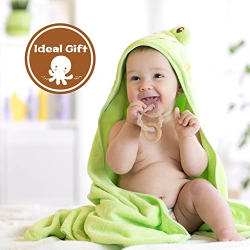 Vicloon Teething Toys for Baby, Silicone and Wood Teether, Baby Teether Toys Teether Chew Toy, Easy to Hold and Clean Up, Octopus Teething Toy Silicone chewlery for Boys&Girls (Beige) - Image 7