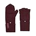 Calvin Klein Women's Flip Top Cold Weather Soft Gloves, Rhubarb, One Size