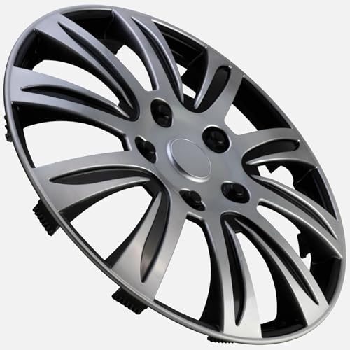 Image of LYDS GTP Silver Universal 16 inch Premium ABS Hubcap Wheel Cover Replacement Set of 4 - EWC-16S-B
