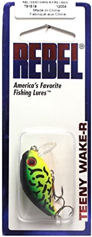 Rebel Teeny Wake-R Fishing Lure - Fire Tiger, 1 1/2-Inch