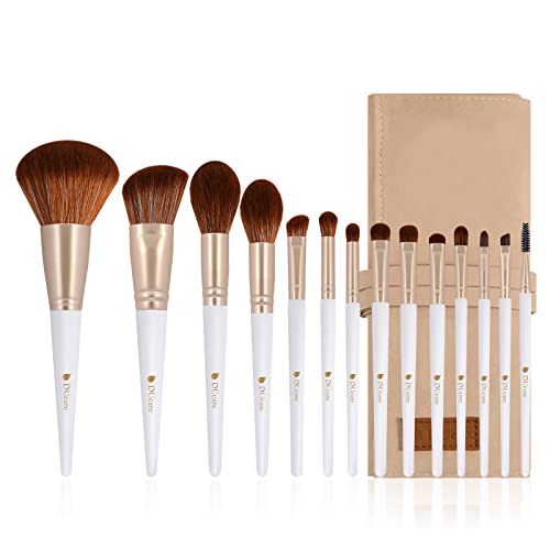 DUcare Makeup Brushes Set 14pcs Professional Synthetic Essential Face Eye Shadow Eyeliner Foundation Blush Lip Powder Liquid Cream Blending Brow Brushes Make Up Brushes Set