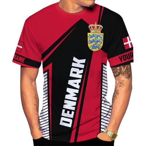 Maillot football danois personnalisé anti-transpiration t-shirt sport