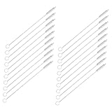 Hohopeti 25 pezzi Spazzole Pulizia Cannucce in Acciaio Inossidabile Portatile per Tubetti Pulitore Interno per Cannucce per Neonati e Utensili da Cucina Design Appeso per Facile