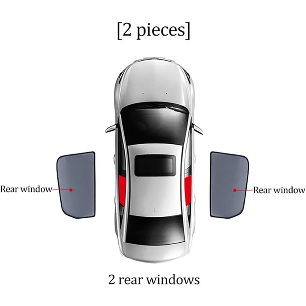 Sonnenschutz Vorhang Auto für Mazda 5 CW 2011-2018, Seitenscheibe Heckscheibe Shades Magnetisch Sonnenblende Autofenster UV Schutz, Rear Side Window- 2Pcs