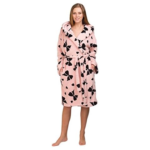 La Marquise Pink Bow Print Bathrobe Cover
