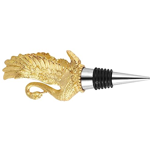 NAMOARLY Swan Wine Bottle Stopper Zinc Alloy Wine Pourer Decorative Cork Holder