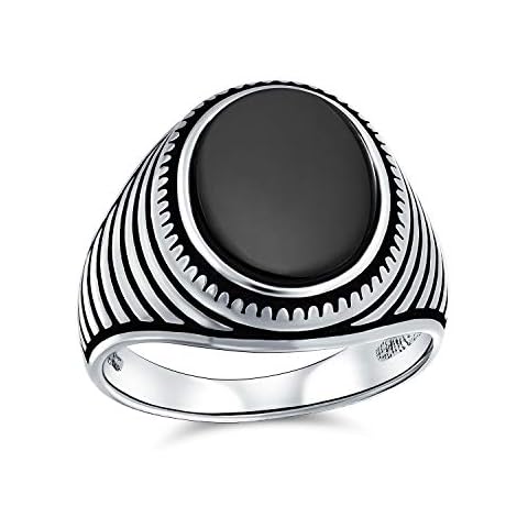 Retro Black Onyx Signet Ring for Men Cover
