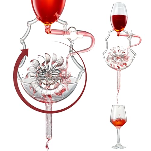Italian Wheel Wine Aerator, Italian Design Wine Decanter, Moving Wheel Aerator Pourer, Red & White In Bottle Aerators, Makes Your Wines Taste Better, Whiskey & Spirits Gifts, Areadivino Aerator