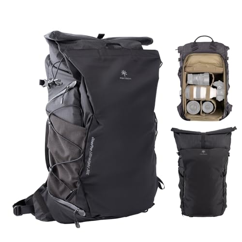 PGYTECH OnePro Ultralight Camera Backpack Expandable Camera Bag 30L for Photographers Outdoor Travel Bag with Dividers and 16 Laptop Sleeve Compatible with DSLR/Drones/Mirrorless (Space Black)