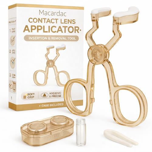 Contact Lens Applicator Tool + Contact Lens Remover Tool, Perfect for Daily Use, Cosplay, Colored Contacts & Travel, Orange