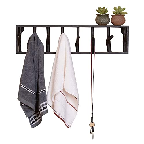 Perchero retro de madera para colgar en la pared, para dormitorio, sala de estar, perchero de pared creativo, perchero para el hogar, práctico perchero