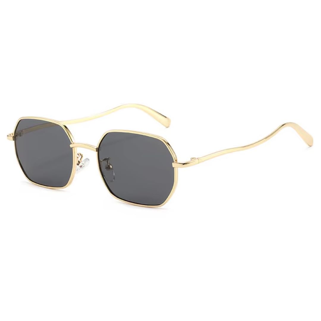 Moda Poligono Occhiali Da Sole Delle Donne Retro Telaio In Metallo Tonalità Uv400 Occhiali Femminile Punk Uomini Occhiali