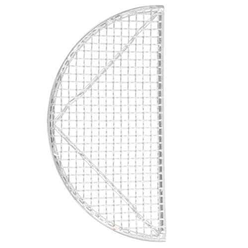 PAMINGONO Malla para Freír Tempura Semicircular Pequeña 16x8 Cm de Acero Inoxidable Resistente al Calor para Cocina Doméstica y Restaurantes, Red Japonesa para Alimentos Segura y Duradera
