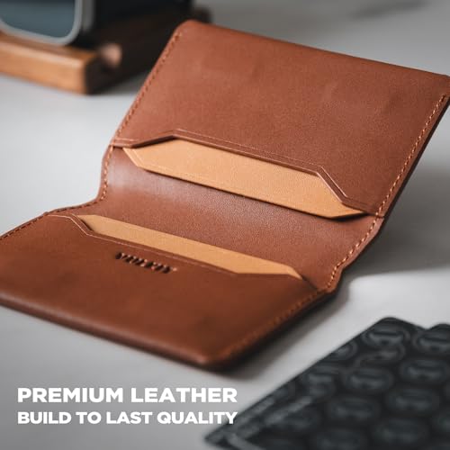 Image of VULKIT Slim Minimalist Card Holder RFID Blocking Leather Credit Card Holder Front Pocket Wallet Magnetic Closure