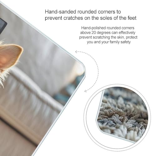 Báscula digital para baño con diseño Chihuahua miniatura 4