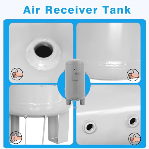 Tanque de compresor de aire vertical para ahorrar espacio, ideal para inflar y mantener neumáticos de vehículos