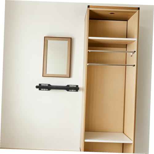 Barre de penderie extensible noir en acier robuste pour dressing - 6