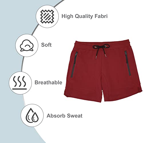Image of PIDOGYM Men's 5 inch Gym Workout Shorts,Fitted Jogging Short Pants for Bodybuilding Running Training with Zipper Pockets