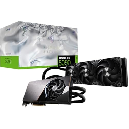 msi Gaming RTX 5090 32G SUPRIM Liquid SOC Graphics Card (32GB GDDR7, 512-bit, Extreme Performance: 2580 MHz, DisplayPort x3 2.1a, HDMI 2.1b, NVIDIA Blackwell Architecture)