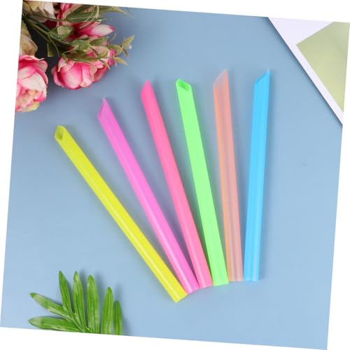 100 pitillos de diámetro grande para té con leche, 19 cm miniatura 5