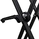 CASCHA Double X-Frame Keyboard Ständer höhenverstellbar aus Metall I Keyboard Stand Gestell für Keyboard klappbar I E-Piano Gestell schwarz für Kinder & Erwachsene I Synthesizer Keyboard Zubehör