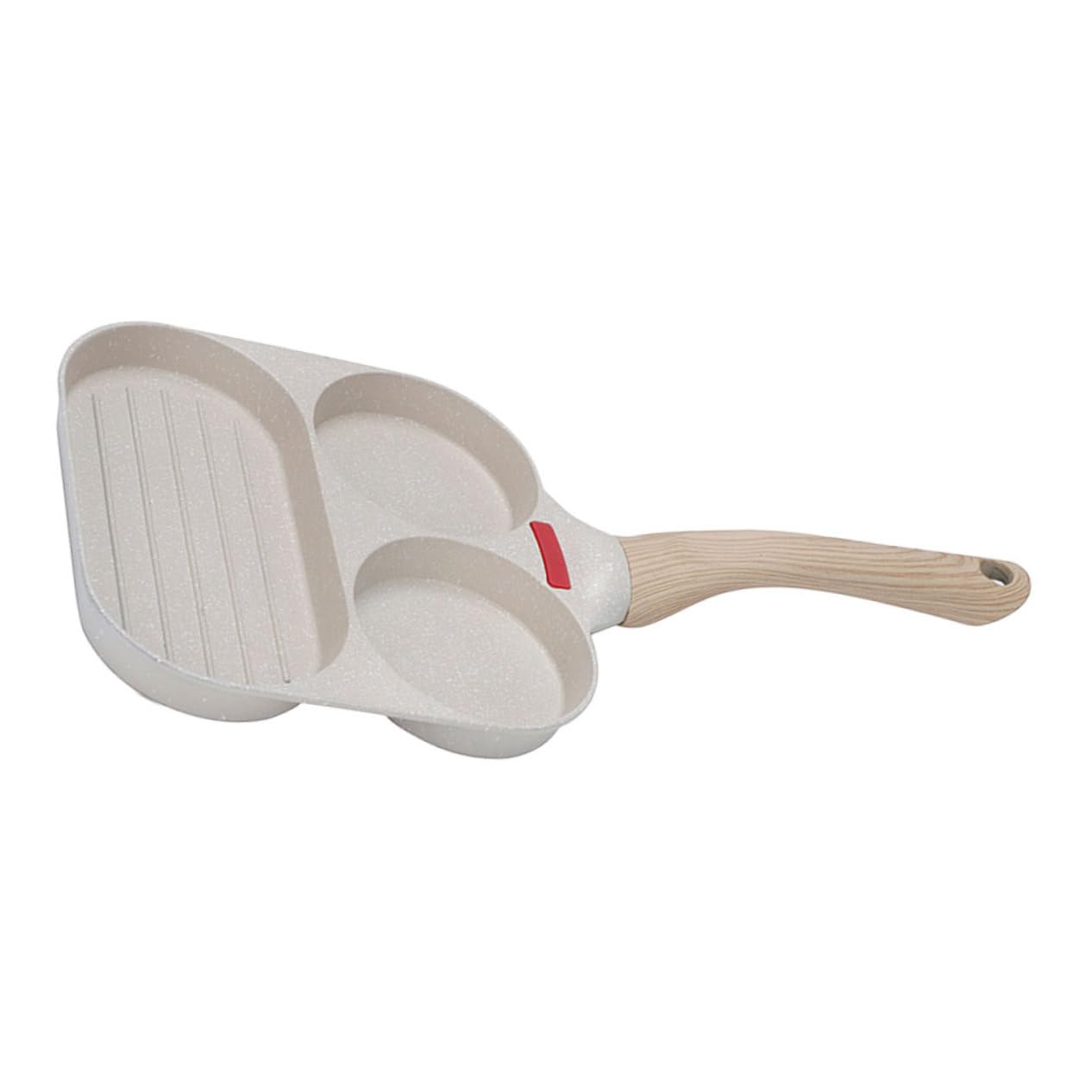 LIFKOME Padella Antiaderente in Pancake e Multifunzione Alluminio per Lega Beige Sicura Forma Ovale e Rotonda Cucina Domestica e Ristorante