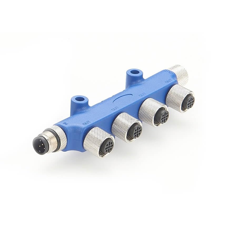 Marine Nmea2000 Connector T Piece Micro 4-Way M12 5 Pin 5 Femlae to 5 Pin Male Connector