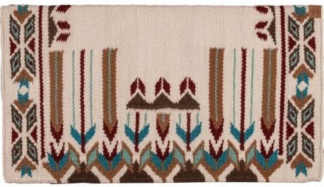 HUMAYL Saddlery Saddle Pad/Blanket for Horses Western Show Horse Saddle Blanket New Zealand Design Handmade Wool Saddle Blanket Top Wool Saddle Pad Regular Size : 34" L x 36" W x 1" inches PAD0221