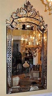 MAISSON Modern Venetian Mirror Wall Mirror Home Living Room Mirror Bedroom Mirror villa's Mirror Home Mirror Hotel Mirror Showroom Mirror Size of Mirror 30" L x 54" H Inches MVM 45