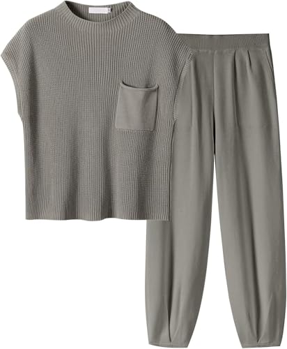 Ensemble tricot fluide taille haute pour masquer les rondeurs avec style