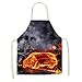 wsxcfyjh Fartuch kuchenny Pinafore płomień fartuchy kuchenne dla kobiet bawełna len śliniaki sprzątanie dom fartuch do gotowania 55 * 68 cm - 7_55 x 68 cm_dla_dorosłego