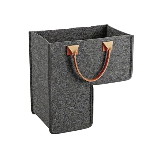 階段用大型フェルト製階段バスケット 折りたたみ式ランドリーバスケット 収納オーガナイザー(Gary)