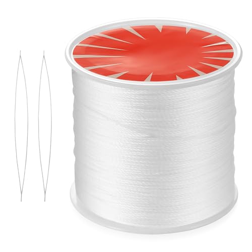 Hilo Encerado, Cordon de Algodón Encerado 0.5mm x 106m, Cordon Untado, Hilo Encerado para Pulseras, Hilo para Joyería, Cinta para Hacer Pulseras DIY, Hilo para Pulseras